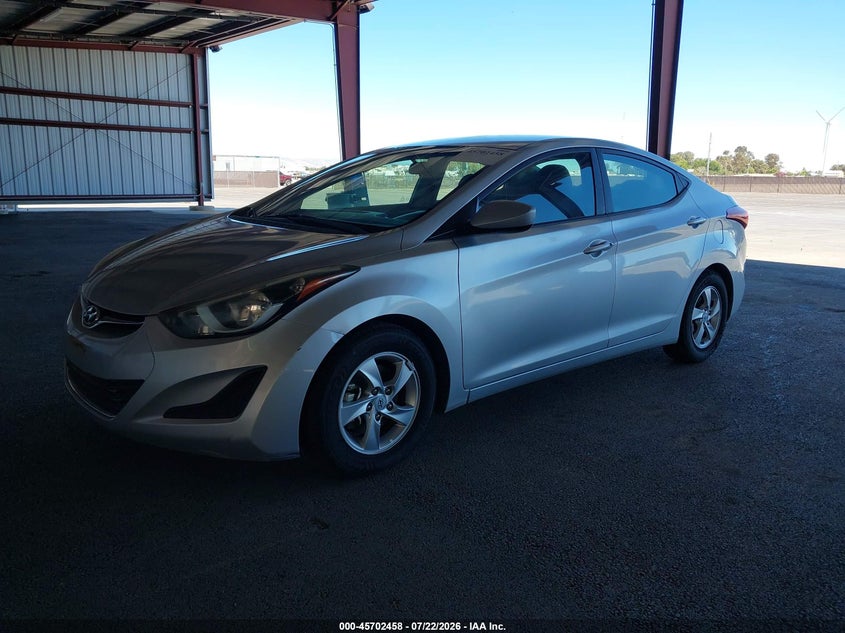 2014 Hyundai Elantra VIN 5NPDH4AEXEH502830 IAAI salvage auction — NORMAL WEAR, Clear - Dealer Only (California), sold $1,150 on 2026-08-29 (photo 2)