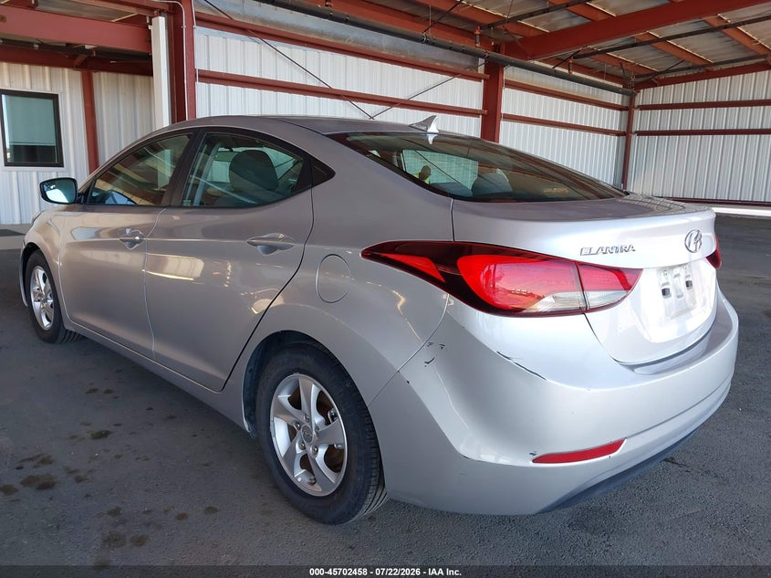 2014 Hyundai Elantra VIN 5NPDH4AEXEH502830 IAAI salvage auction — NORMAL WEAR, Clear - Dealer Only (California), sold $1,150 on 2026-08-29 (photo 6)