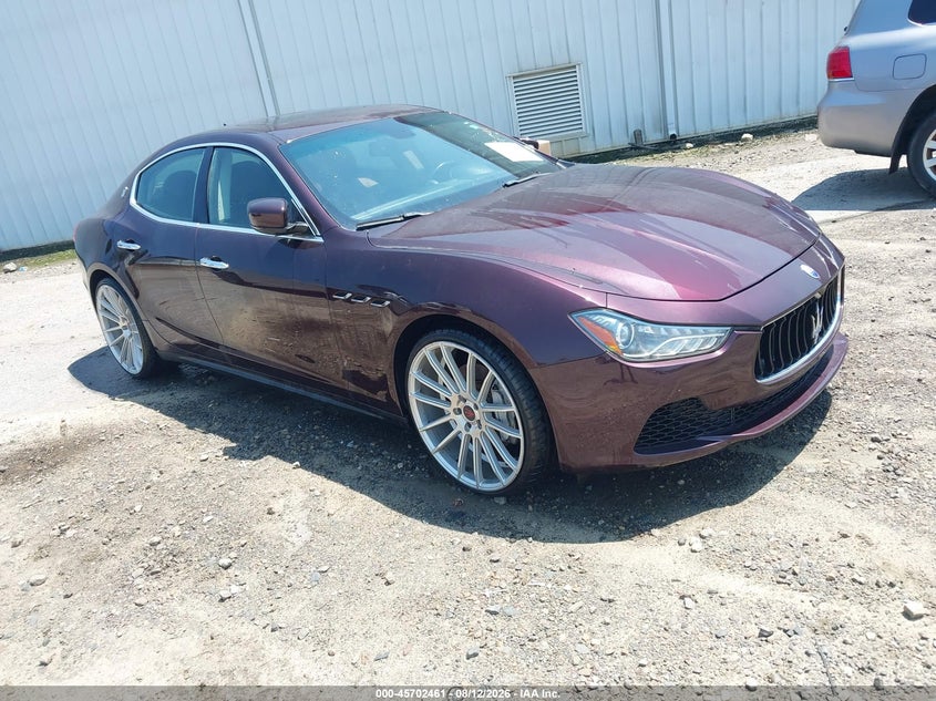 2016 Maserati Ghibli VIN ZAM57XSA1G1168469 IAAI salvage auction — NORMAL WEAR, Repossession Paperwork (Georgia), sold $4,500 on 2026-08-20 (photo 1)