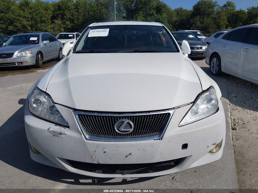 2007 Lexus Is VIN JTHBK262675041963 IAAI salvage auction — NORMAL WEAR, Original (Texas), sold $0 on 2026-09-30 (photo 6)