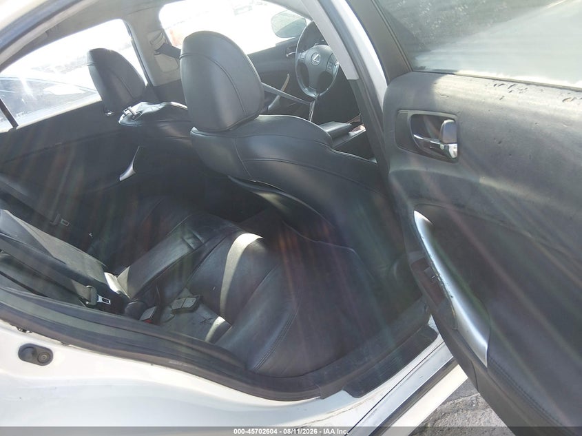 2007 Lexus Is VIN JTHBK262675041963 IAAI salvage auction — NORMAL WEAR, Original (Texas), sold $0 on 2026-09-30 (photo 8)