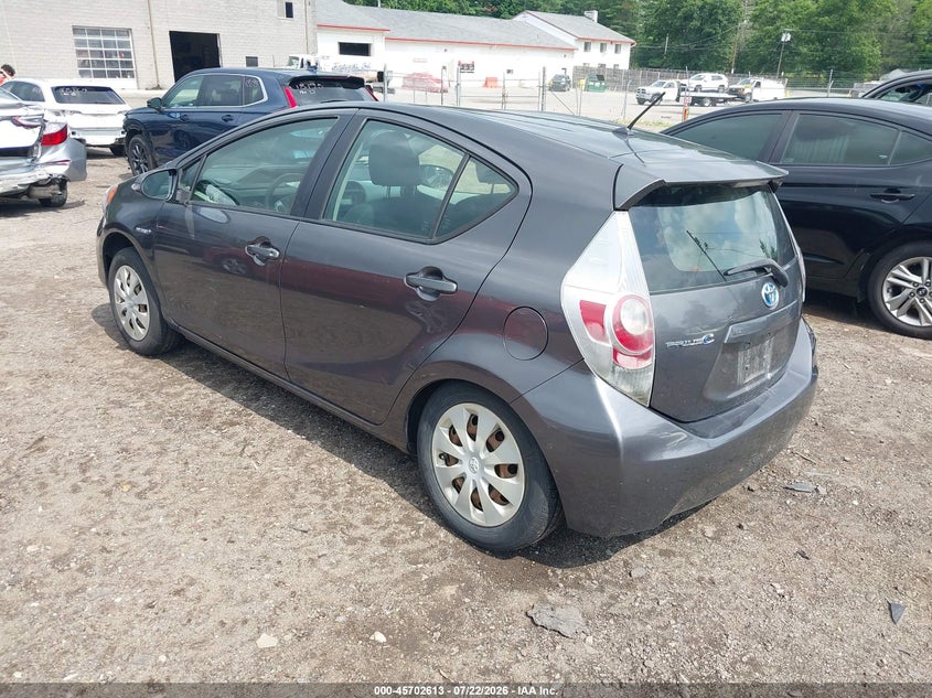 2012 Toyota Prius c VIN JTDKDTB32C1506854 IAAI salvage auction — NORMAL WEAR, Clear (Massachusetts), sold $525 on 2026-07-31 (photo 3)