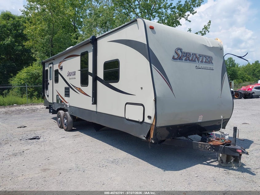 2017 Keystone Sprinter VIN 4YDT27R23H1530129 IAAI salvage auction — ALL OVER, Mv-907A (New York), sold $50 on 2026-09-16 (photo 1)