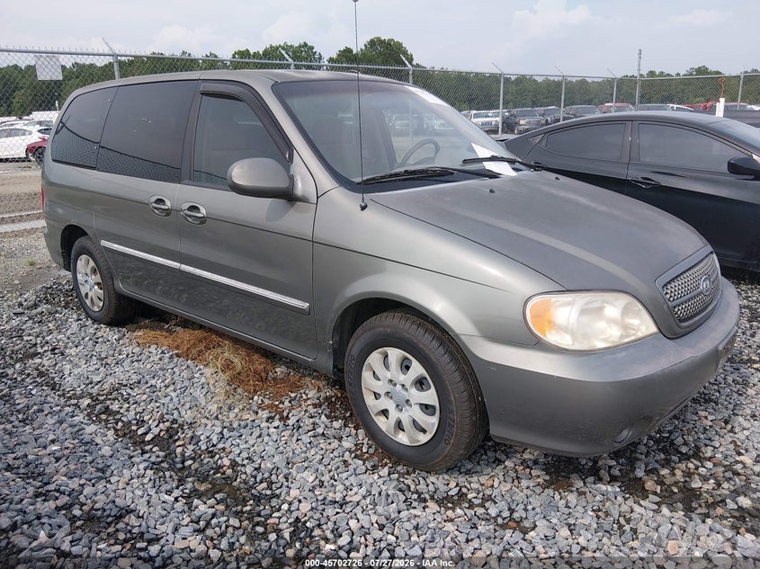 2005 Kia SEDONA VIN KNDUP131756666249 IAAI salvage auction — NORMAL WEAR, Clear (Georgia), sold $450 on 2026-07-31 (photo 1)