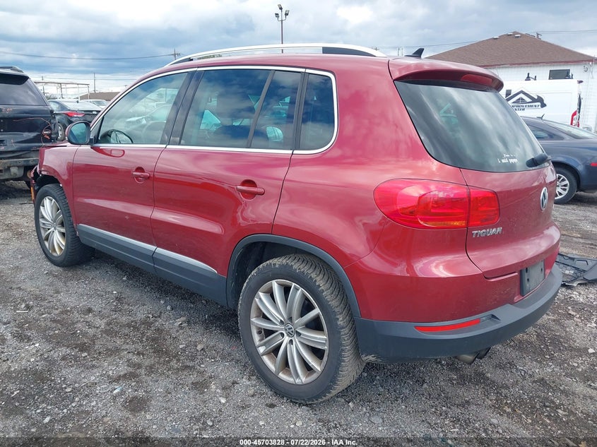 2014 Volkswagen Tiguan VIN WVGBV3AXXEW009327 IAAI salvage auction — FRONT END, Salvage Title, sold $700 on 2026-08-05 (photo 3)