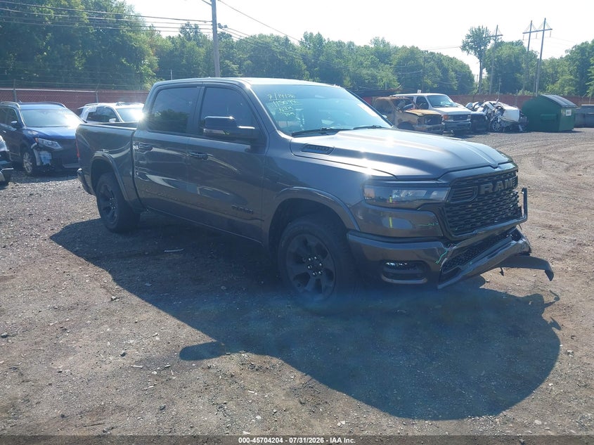 2026 Ram 1500 VIN 1C6SRFFT1TN209216 IAAI salvage auction — FRONT & REAR, Salvage Title, sold $26,500 on 2026-10-02 (photo 1)