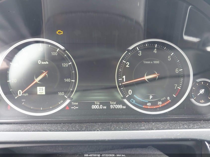 2014 BMW 7er VIN WBAYE8C5XED136417 IAAI salvage auction — NORMAL WEAR, Clear-Dealer Only (North Carolina), sold $2,200 on 2026-08-03 (photo 7)