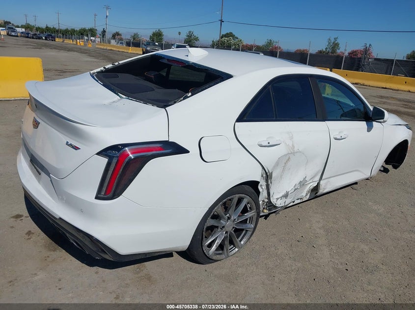 2021 Cadillac Ct4 VIN 1G6DH5RL7M0135196 IAAI salvage auction — FRONT & REAR, Wait Title, sold $3,900 on 2026-08-24 (photo 4)