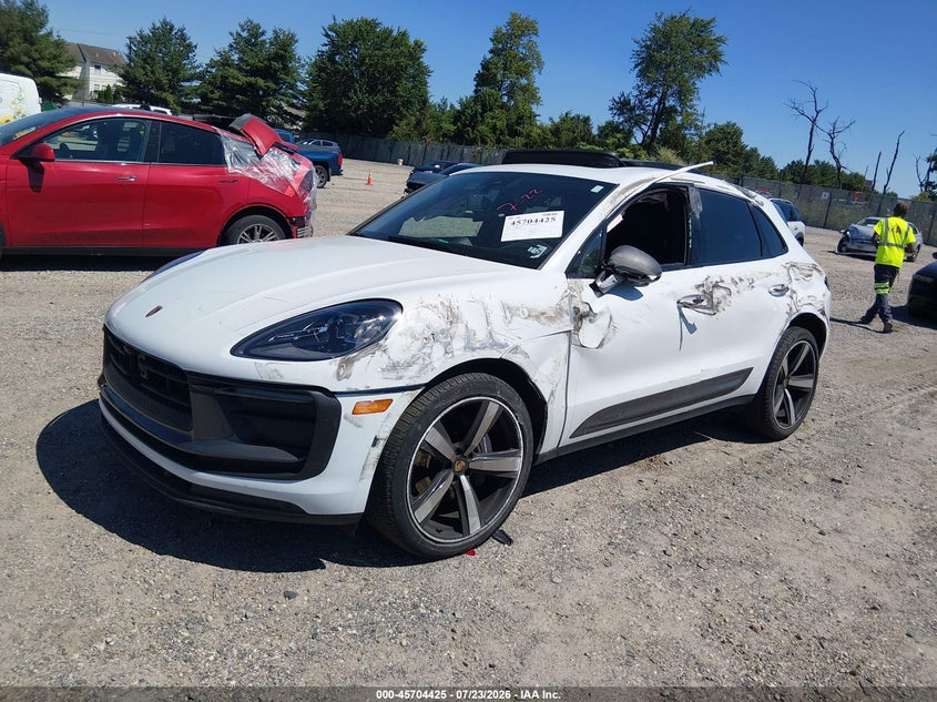 2024 Porsche Macan VIN WP1AA2A54RLB08221 IAAI salvage auction — FRONT & REAR, Salvage (Idaho), sold $9,900 on 2026-08-12 (photo 2)