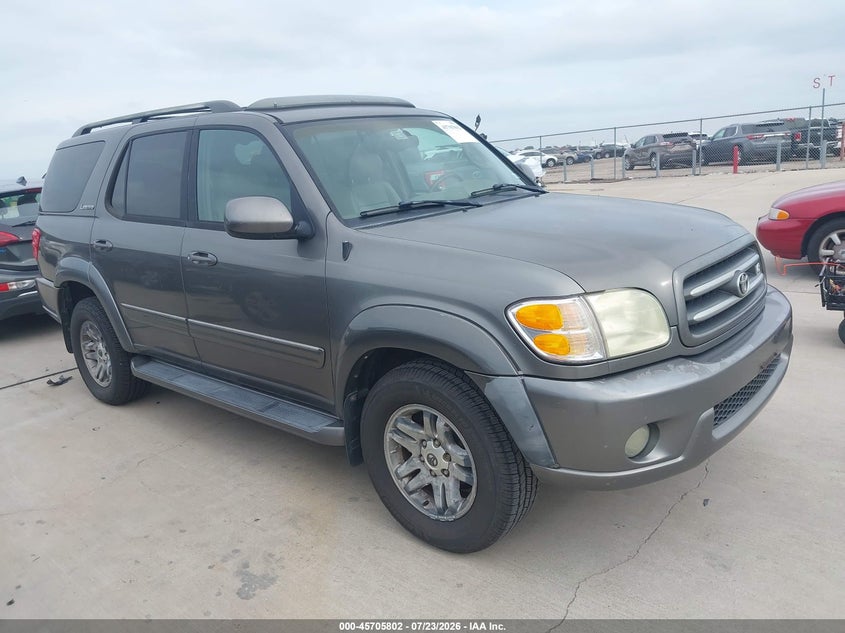2003 Toyota Sequoia VIN 5TDZT38A13S201596 IAAI salvage auction — NORMAL WEAR, Original (Texas), sold $25 on 2026-07-31 (photo 1)