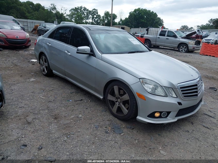 2010 Mercedes-benz E-class VIN WDDHF5GB5AA209581 IAAI salvage auction — LEFT FRONT, Salvage (Georgia), sold $1,250 on 2026-08-19 (photo 1)