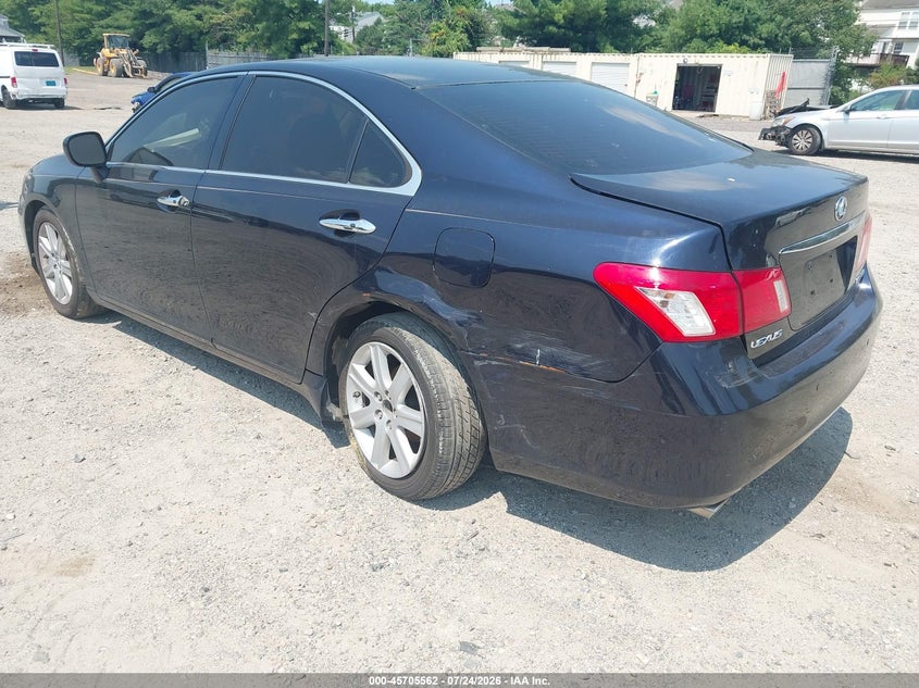 2007 Lexus Es 350 VIN JTHBJ46G772090424 IAAI salvage auction — LEFT REAR, Clear (New Jersey), sold $25 on 2026-07-28 (photo 3)