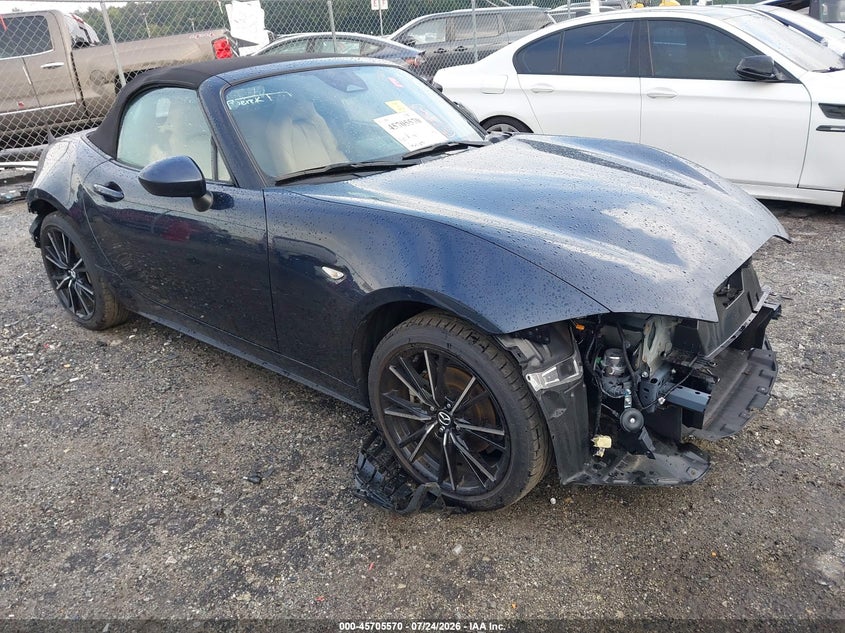 2025 Mazda Mx-5 VIN JM1NDAD76S0651191 IAAI salvage auction — FRONT END, Salvage (Georgia), sold $9,200 on 2026-08-15 (photo 1)