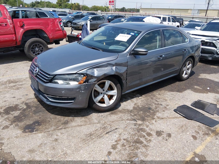2013 Volkswagen Passat VIN 1VWBH7A35DC128044 IAAI salvage auction — LEFT FRONT, Salvage Title, sold $1,075 on 2026-08-19 (photo 2)