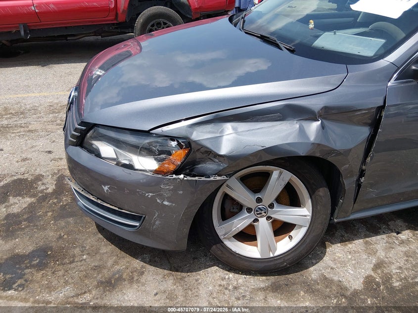 2013 Volkswagen Passat VIN 1VWBH7A35DC128044 IAAI salvage auction — LEFT FRONT, Salvage Title, sold $1,075 on 2026-08-19 (photo 6)