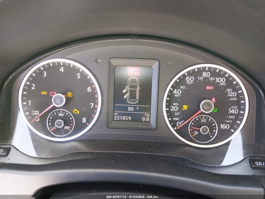 2014 Volkswagen Tiguan VIN WVGAV3AX8EW530784 IAAI salvage auction — FRONT END, Salvage Title, sold $900 on 2026-08-17 (photo 7)