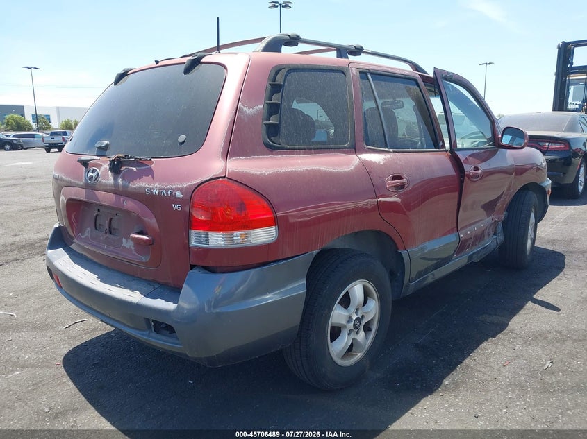 2005 Hyundai Santa fe VIN KM8SC13D05U931260 IAAI salvage auction — RIGHT SIDE, Salvage Certificate (California), sold $175 on 2026-07-31 (photo 4)
