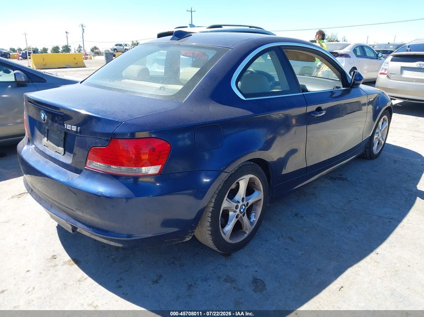 2011 BMW 1 series VIN WBAUP9C56BVL89559 IAAI salvage auction — NORMAL WEAR, Clear - Dealer Only (California), sold $600 on 2026-07-30 (photo 4)