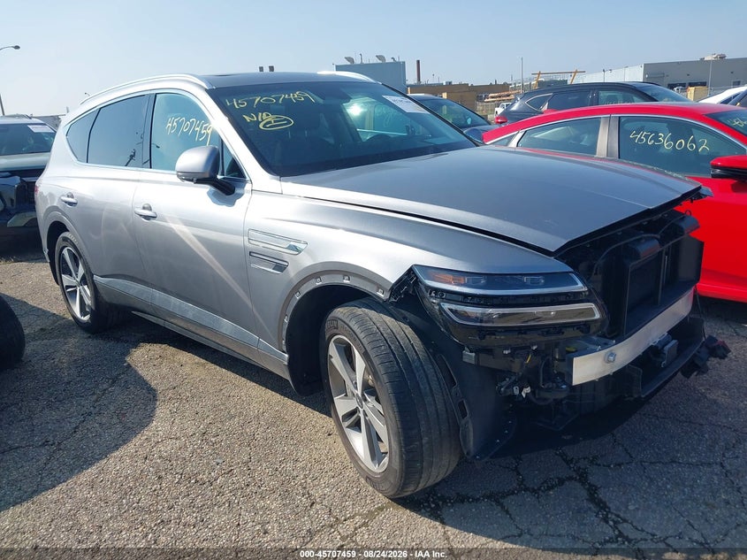 2023 Genesis Gv80 VIN KMUHCESC6PU147874 IAAI salvage auction — FRONT END, Salvage (Indiana), sold $14,750 on 2026-09-17 (photo 1)