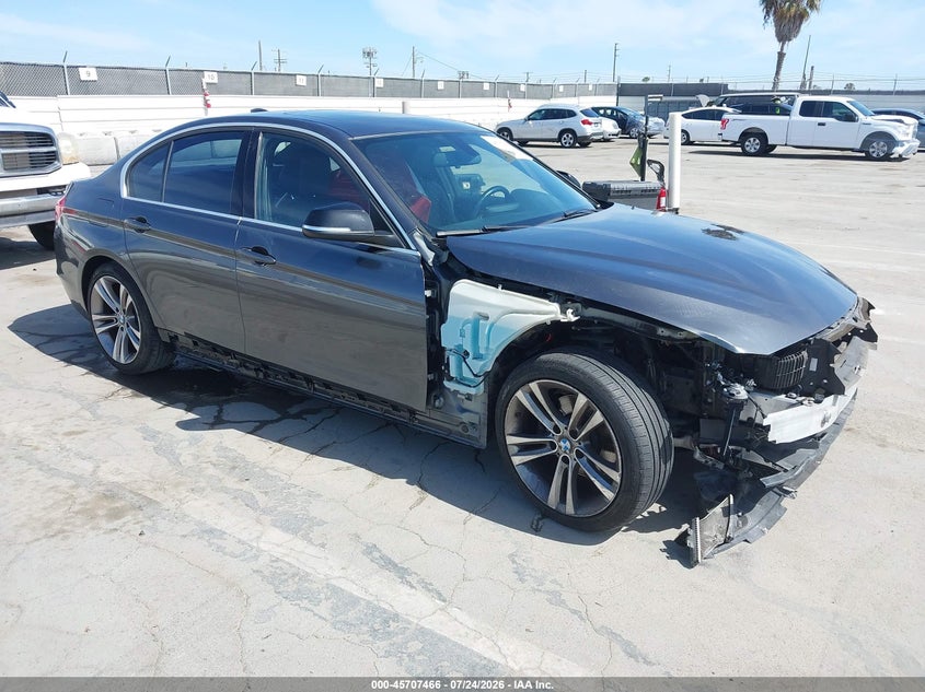 2015 BMW 3er VIN WBA3C1C5XFP851057 IAAI salvage auction — FRONT END, Salvage (California), sold $2,450 on 2026-08-07 (photo 1)