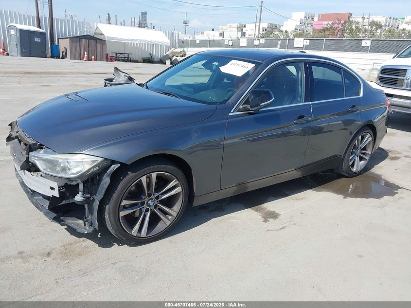 2015 BMW 3er VIN WBA3C1C5XFP851057 IAAI salvage auction — FRONT END, Salvage (California), sold $2,450 on 2026-08-07 (photo 2)