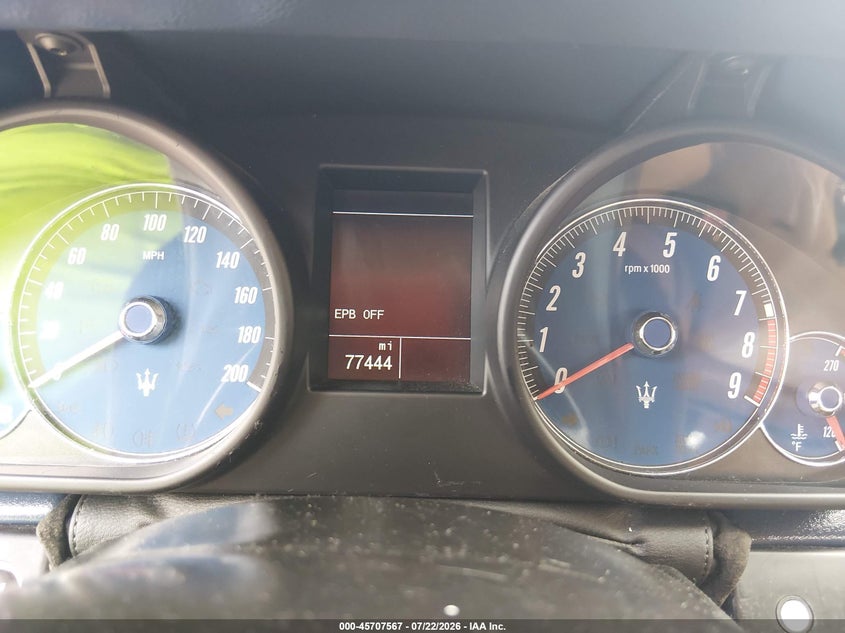 2011 Maserati Quattroporte VIN ZAM39FKA3B0056248 IAAI salvage auction — NORMAL WEAR, Clear (Alabama), sold $5,400 on 2026-07-29 (photo 7)