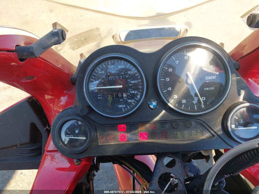 1998 BMW K 1200 VIN WB10554A3WZA51093 IAAI salvage auction — NORMAL WEAR, Clear - Dealer Only (California), sold $25 on 2026-07-30 (photo 7)