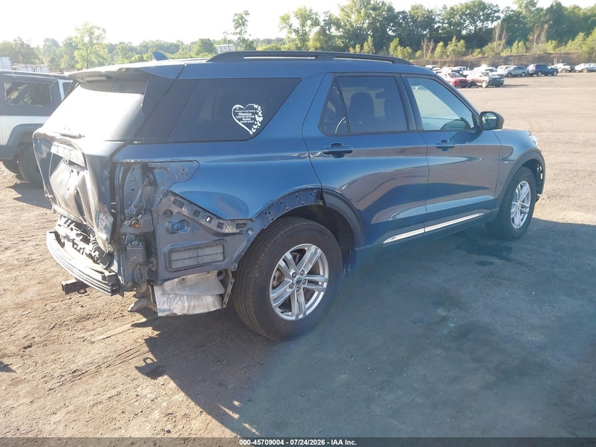 2020 Ford Explorer VIN 1FMSK8DH2LGA08576 IAAI salvage auction — FRONT & REAR, Salvage Title, sold $6,100 on 2026-07-31 (photo 4)
