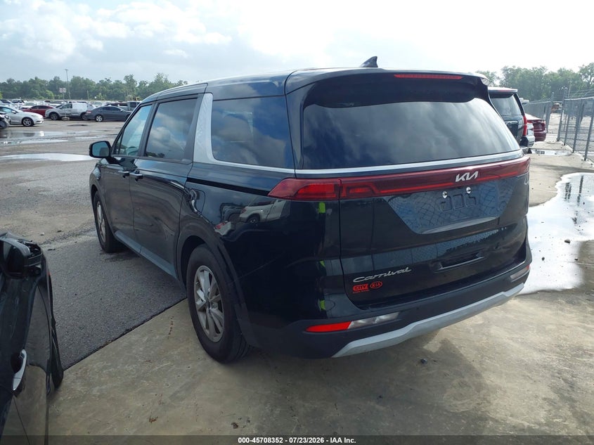 2022 Kia Carnival VIN KNDNB4H3XN6156458 IAAI salvage auction — RIGHT SIDE, Rebuildable (Florida), sold $1,850 on 2026-07-28 (photo 3)