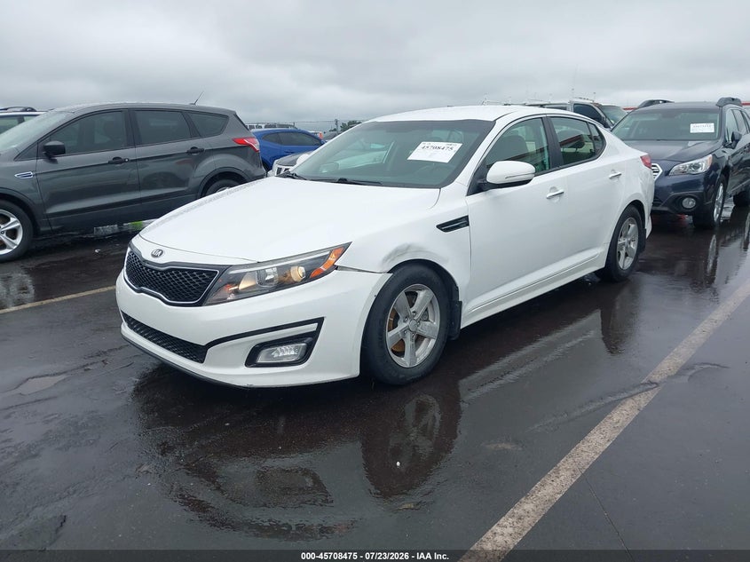 2015 Kia Optima VIN KNAGM4A72F5626535 IAAI salvage auction — LEFT FRONT, Salvage (North Carolina), sold $1,200 on 2026-09-07 (photo 2)