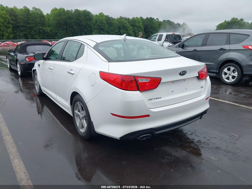 2015 Kia Optima VIN KNAGM4A72F5626535 IAAI salvage auction — LEFT FRONT, Salvage (North Carolina), sold $1,200 on 2026-09-07 (photo 3)