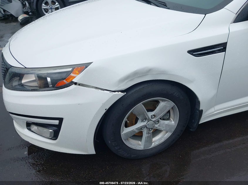 2015 Kia Optima VIN KNAGM4A72F5626535 IAAI salvage auction — LEFT FRONT, Salvage (North Carolina), sold $1,200 on 2026-09-07 (photo 6)