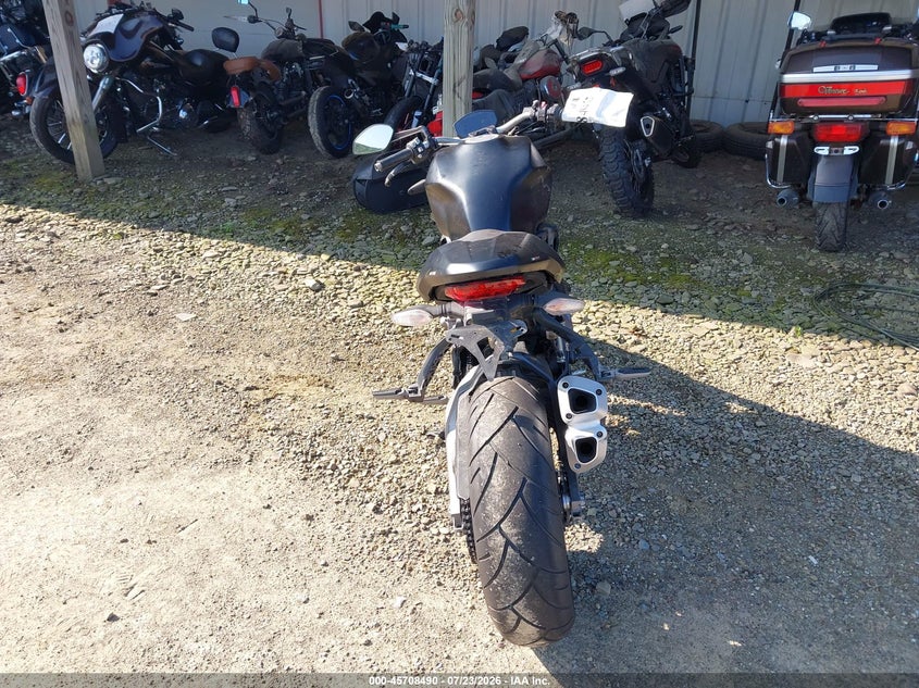 2019 Ducati Monster VIN ZDMMACLSXKB003626 IAAI salvage auction — RIGHT SIDE, Wait Title, sold $2,675 on 2026-08-12 (photo 6)
