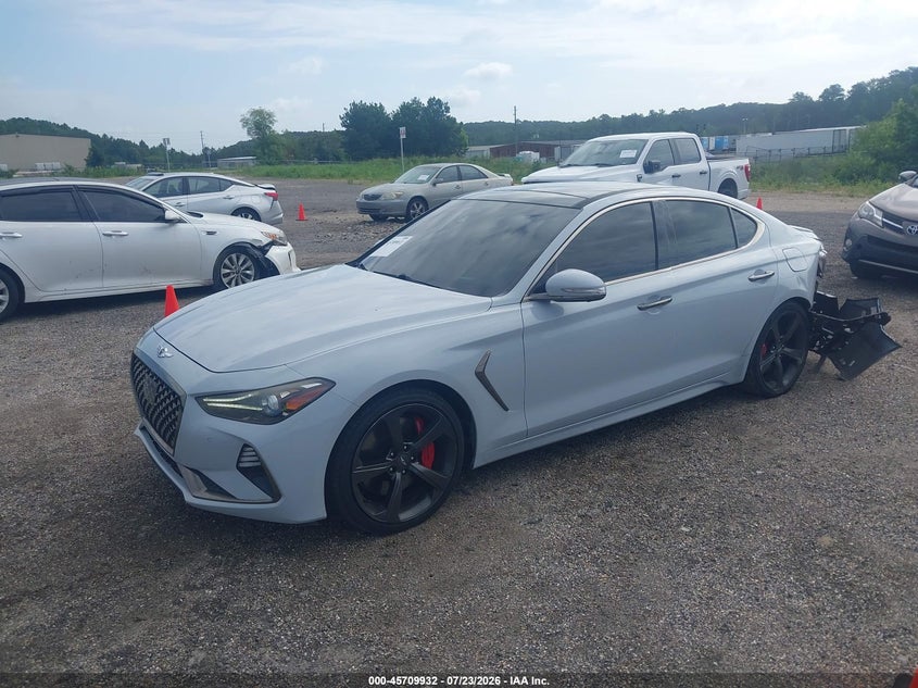 2019 Genesis G70 VIN KMTG34LE1KU022171 IAAI salvage auction — REAR END, Salvage Title, sold $5,450 on 2026-09-02 (photo 2)