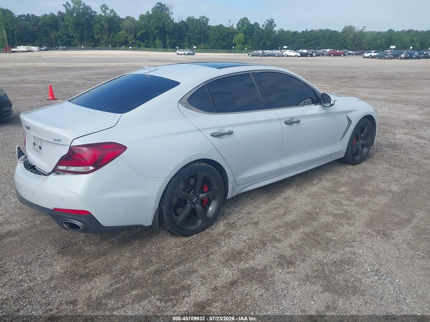 2019 Genesis G70 VIN KMTG34LE1KU022171 IAAI salvage auction — REAR END, Salvage Title, sold $5,450 on 2026-09-02 (photo 4)