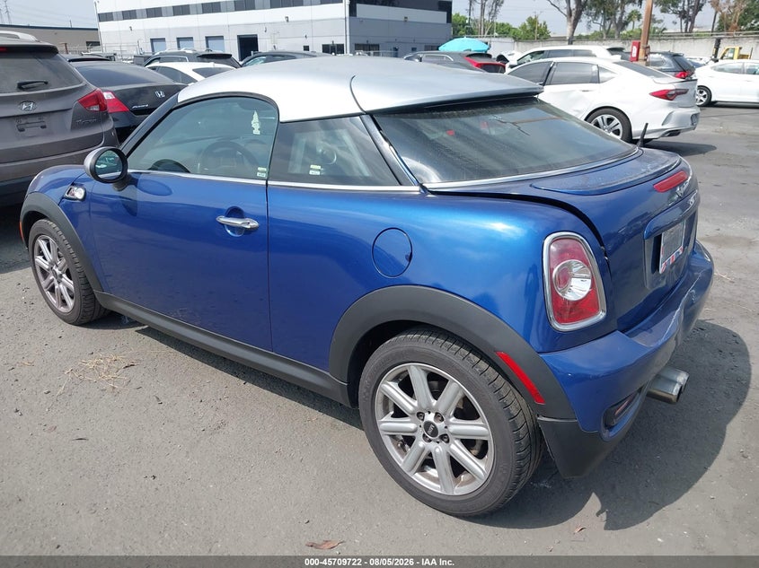 2013 Mini Coupe VIN WMWSX3C50DT466896 IAAI salvage auction — REAR END, Salvage Certificate (California), sold $675 on 2026-08-12 (photo 3)