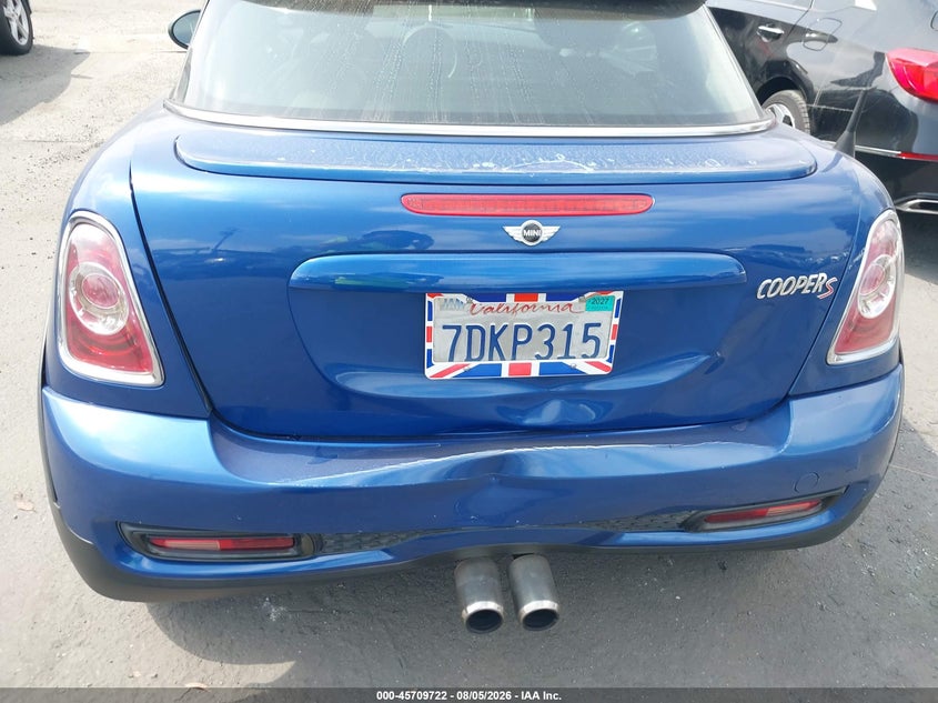 2013 Mini Coupe VIN WMWSX3C50DT466896 IAAI salvage auction — REAR END, Salvage Certificate (California), sold $675 on 2026-08-12 (photo 6)