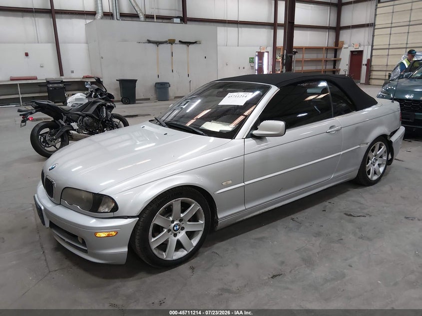 2002 BMW 3 series VIN WBABS33482PG85474 IAAI salvage auction — LEFT REAR, Salvage (Idaho), sold $250 on 2026-08-13 (photo 2)