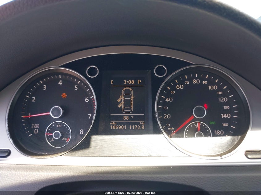 2012 Volkswagen Passat cc VIN WVWMP7AN5CE504390 IAAI salvage auction — FRONT END, Wait Title, sold $1,300 on 2026-08-20 (photo 7)