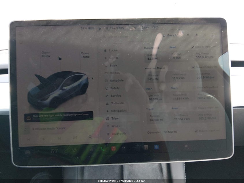 2023 Tesla Model y VIN 7SAYGAEE5PF584659 IAAI salvage auction — ALL OVER, Salvage Title, sold $10,100 on 2026-09-02 (photo 7)