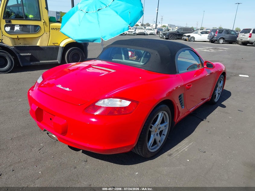 2005 Porsche Boxster VIN WP0CA29895U711971 IAAI salvage auction — LEFT FRONT, Salvage Certificate (California), sold $4,225 on 2026-08-11 (photo 4)