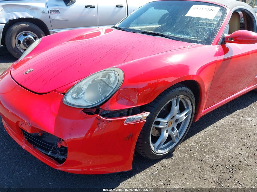 2005 Porsche Boxster VIN WP0CA29895U711971 IAAI salvage auction — LEFT FRONT, Salvage Certificate (California), sold $4,225 on 2026-08-11 (photo 6)