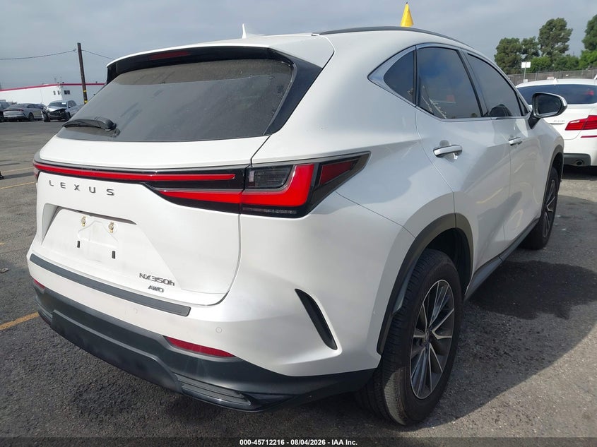 2024 Lexus Nx VIN JTJGKCEZ7R2024392 IAAI salvage auction — FRONT END, Salvage (California), sold $17,800 on 2026-08-24 (photo 4)