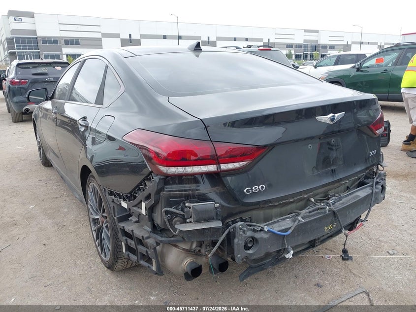 2019 Genesis G80 VIN KMHGN4JB8KU289921 IAAI salvage auction — REAR END, Salvage Title, sold $12,300 on 2026-09-22 (photo 3)