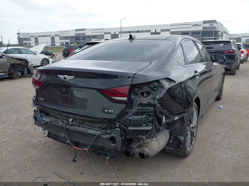 2019 Genesis G80 VIN KMHGN4JB8KU289921 IAAI salvage auction — REAR END, Salvage Title, sold $12,300 on 2026-09-22 (photo 4)