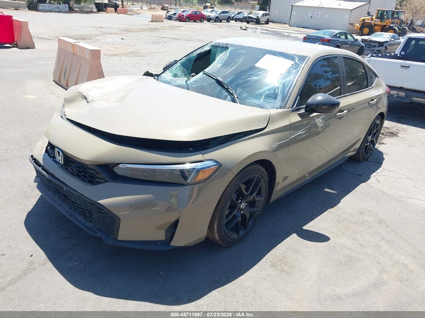 2025 Honda Civic VIN 19XFL2H85SE017412 IAAI salvage auction — RIGHT FRONT, Nrc Lienholder Repossession Paperwork (California), sold $13,950 on 2026-08-26 (photo 2)
