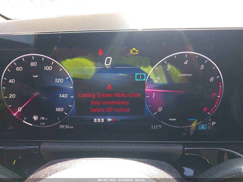 2026 Mercedes-benz Gla-klasse VIN W1N4N4GB6TJ747403 IAAI salvage auction — FRONT END, Salvage Certificate (California), sold $14,000 on 2026-08-21 (photo 7)