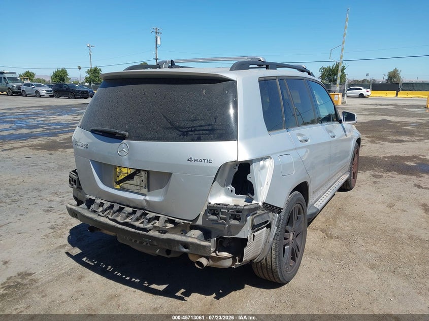 2013 Mercedes-benz Glk-klasse VIN WDCGG8JB6DG040535 IAAI salvage auction — REAR END, Salvage (California), sold $3,600 on 2026-08-13 (photo 4)
