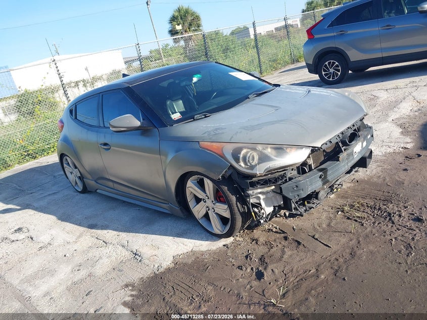 2015 Hyundai Veloster VIN KMHTC6AE4FU226301 IAAI salvage auction — FRONT END, Clear (Florida), sold $25 on 2026-07-29 (photo 1)