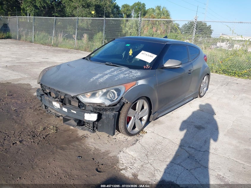 2015 Hyundai Veloster VIN KMHTC6AE4FU226301 IAAI salvage auction — FRONT END, Clear (Florida), sold $25 on 2026-07-29 (photo 2)